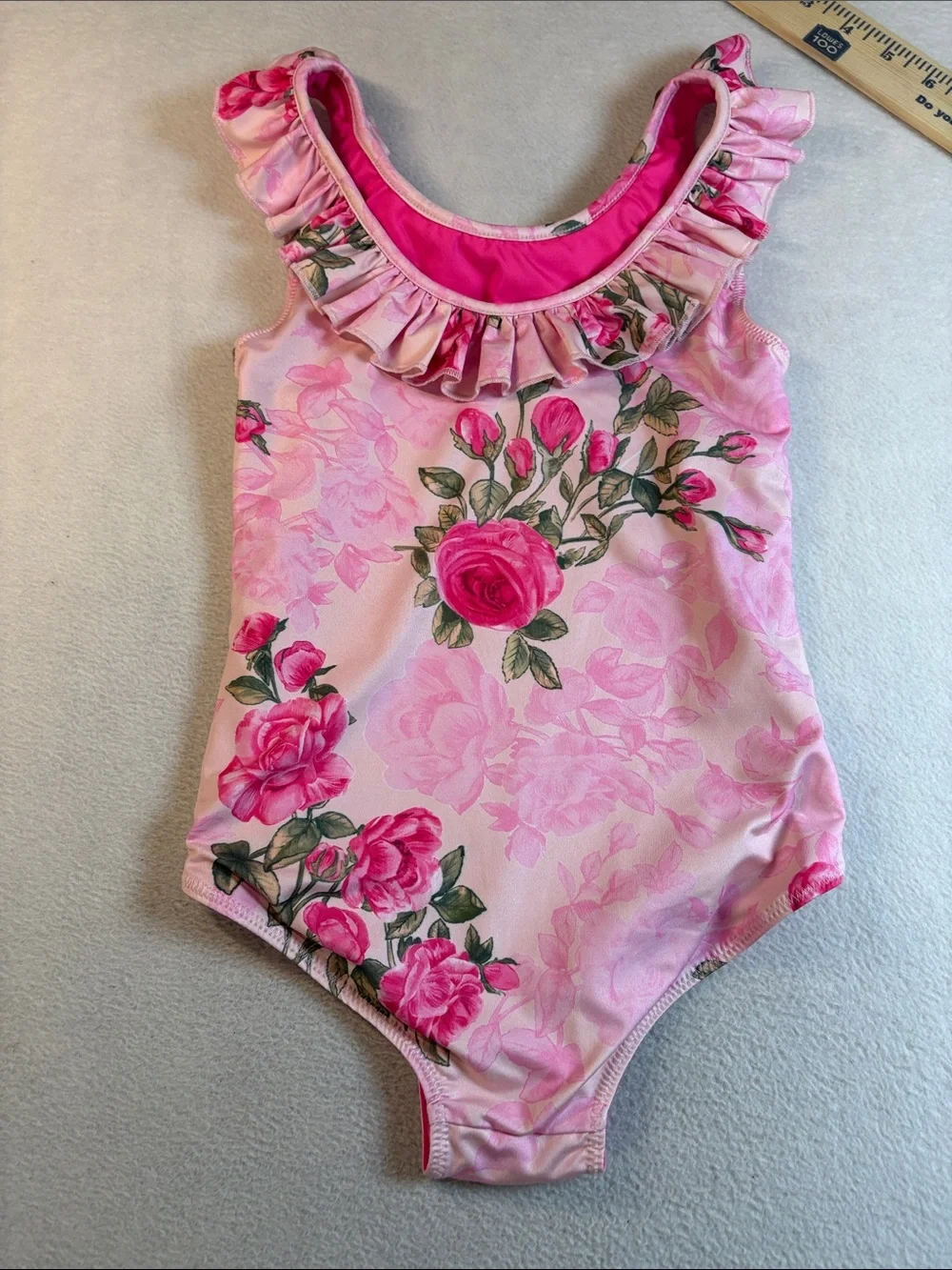 LoveShackFancy Kids Floral Pink One-Piece Swimsuit